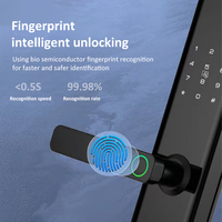 Cerradura Inteligente para Puerta Tuya Wi-Fi X7 Compatible con Huella Dactilar/Contraseña/Tarjeta IC/Llave/NFC/Desbloqueo por Aplicación para Uso en Dormitorio/Puerta de Entrada