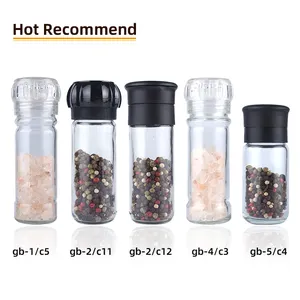 Spice China Supplier Manual 100ml Glass Spice Mill Pepper And Salt Grinder