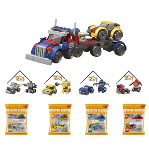 Offre Spéciale 4 en 1 Creator Blocs De CONSTRUCTION Bricolage puzzle blocs ville transformer voitures jouet pour enfants