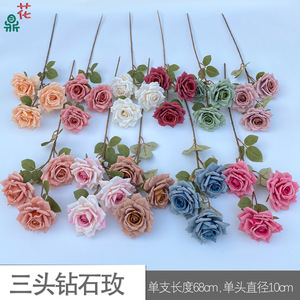 Rosas de Seda Artificiales, Tallo Individual, Decoración de Bodas, Estilo Coreano, Arreglo Floral Multicolor - Product Image 3