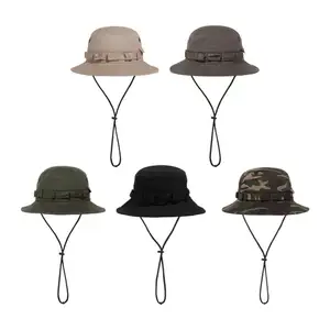 Outdoor fishing sun hat men and women sunshade summer breathable fisherman hat folding travel sun drawstring hat cap