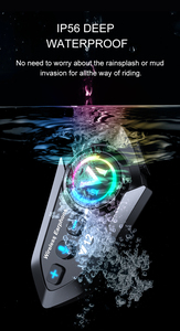 Y12ชุดหูฟังแบบแฮนด์ฟรีระบบการสื่อสารชุดหูฟังหมวกกันน็อคไร้สายกันน้ำอุปกรณ์เสริมสำหรับรถจักรยานยนต์ - Product Image 3