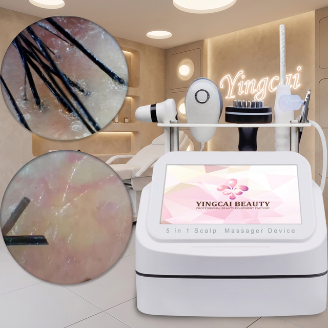Vibrating Electrotherapy Comb Microcurrent Brush HD 50X 200X Scalp Camera Analysis Device Hair Follicle Analyzer Machine