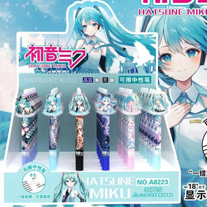 Stylo mécanique <span class=keywords><strong>Kawaii</strong></span> Anime 0.5mm, recharges de stylo gel effaçable, poignée lavable, cadeau papeterie pour enfants - Product Image 2