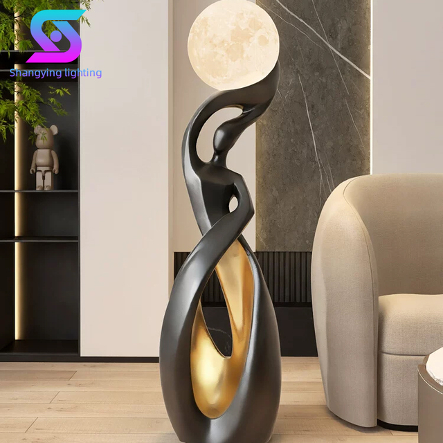 Sculpture Floor Light Designer Modern Minimalist Art Decoration Standing Led Floor Lamp Hotel Nordic Living Room Corner Resin 90