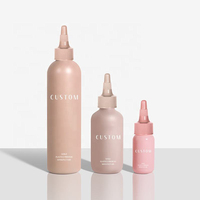 Bouteille applicatrice souple personnalisée en PET avec bouchon rotatif et embout, flacon plastique vide pour teinture capillaire et huile capillaire 100ml 200ml 500ml 1000ml