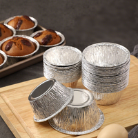 Barquette de cuisson jetable en aluminium côtelé de qualité alimentaire, recyclable, capacité 115 ml, pour la restauration et la livraison de repas