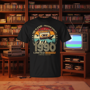 Camiseta vintage de cumpleaños de 1990, edición limitada, diseño de casete de diciembre - Product Image 3