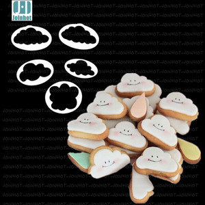 Cloud Shaped Plastic <b>Cookie</b> Cutters For Cake Decorating And Fondant Molding <b>Tools</b> - Product Image 4