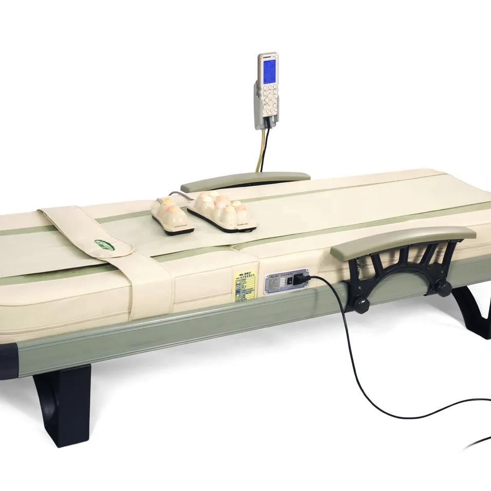 Dispositivo de fisioterapia de columna vertebral, rodillo de jade caliente de estilo coreano, cama de masaje, suministro de fábrica