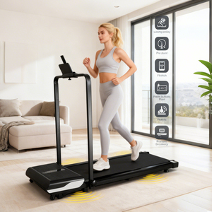 Tapis de course électrique pliable le plus vendu, plateforme de marche plate pour bureau à domicile avec écran LED, portable 3-en-1 - Product Image 5