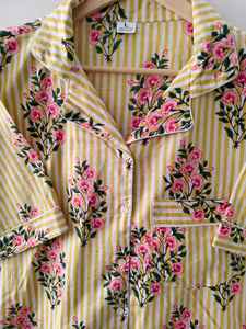 Nuevo Conjunto de Pijama de Algodón 100% con Estampado Indio Elegante para Mujer, Primavera/Verano - Product Image 2