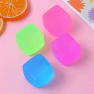 Ice Cube Maltose Squeeze Toy Tpr Slow Rising Squishy Toys Ice Cube Slow <b>Rebound</b> Stress Relief Toy Wholesale - Product Image 2