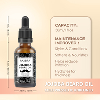 Huile à barbe naturelle au jojoba avec logo personnalisé pour hommes, végane, à base de chanvre et d'argan, en gros, pour la croissance des cheveux et de la barbe