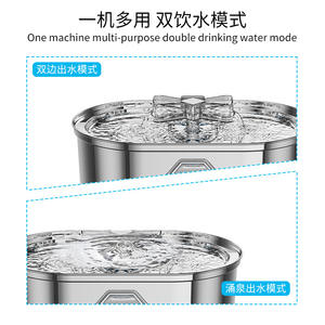 Fontaine à eau automatique pour chat en acier inoxydable WF280 930g, détachable pour chiens et chats - Product Image 4