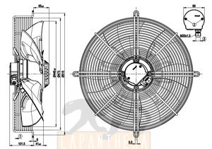 Ventilador Axial de Flujo para Refrigeración A4D450-AU01-01/C01 S4D450-AU01-01/C01 AC400V 450MM con Rodamiento de Bolas Alemán Original para Cámaras Frigoríficas - Product Image 4