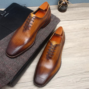 Zapatos de Vestir de Piel Auténtica para Hombre, con Punta en Pico, Sin Cordones, Transpirables, Elegantes, que Aumentan la Estatura, Impermeables - Product Image 3