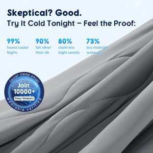 Manta Refrigerante para Personas Calurosas y con <span class=keywords><strong>Sudores</strong></span> Nocturnos, Edredón Refrigerante de Doble Cara para Verano, Tamaño Queen 90 x 90 Pulgadas, Gris - Product Image 5