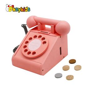 बच्चों सिमुलेशन खिलौना लकड़ी के खेलने के साथ टेलीफोन सूअर का बच्चा bannk W10D454 - Product Image 6