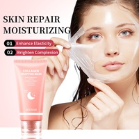 Masque de Collagène Rapide Effet Peau de Verre Peel-Off Coréen Soin Nuit Hydratant Masque Facial Enveloppant au Bio-Collagène