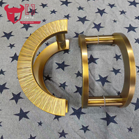 Pomo de Puerta Semicircular de Aleación de Aluminio Cepillado, Moderno, Duradero y de Lujo, con Logotipo Personalizado, Control Táctil Ambidiestro para Puertas de Entrada