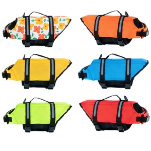 Gilet de sauvetage pour chien avec sangles réfléchissantes, vêtements de bain d'été pour chiens de petite et grande taille, gilet de flottation de sécurité pour animaux de compagnie Golden Retriever Teddy - Product Image 5