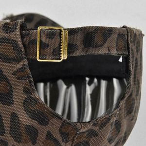 Casquettes de baseball vintage usées pour sports de plein air, 100 % coton, motif léopard, pour hommes, vente en gros - Product Image 6