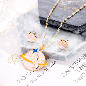 Trendz Version Coréenne Du Tempérament Fille Goutte D'huile Collier Licorne Enfants Ensemble De Bijoux - Product Image 5