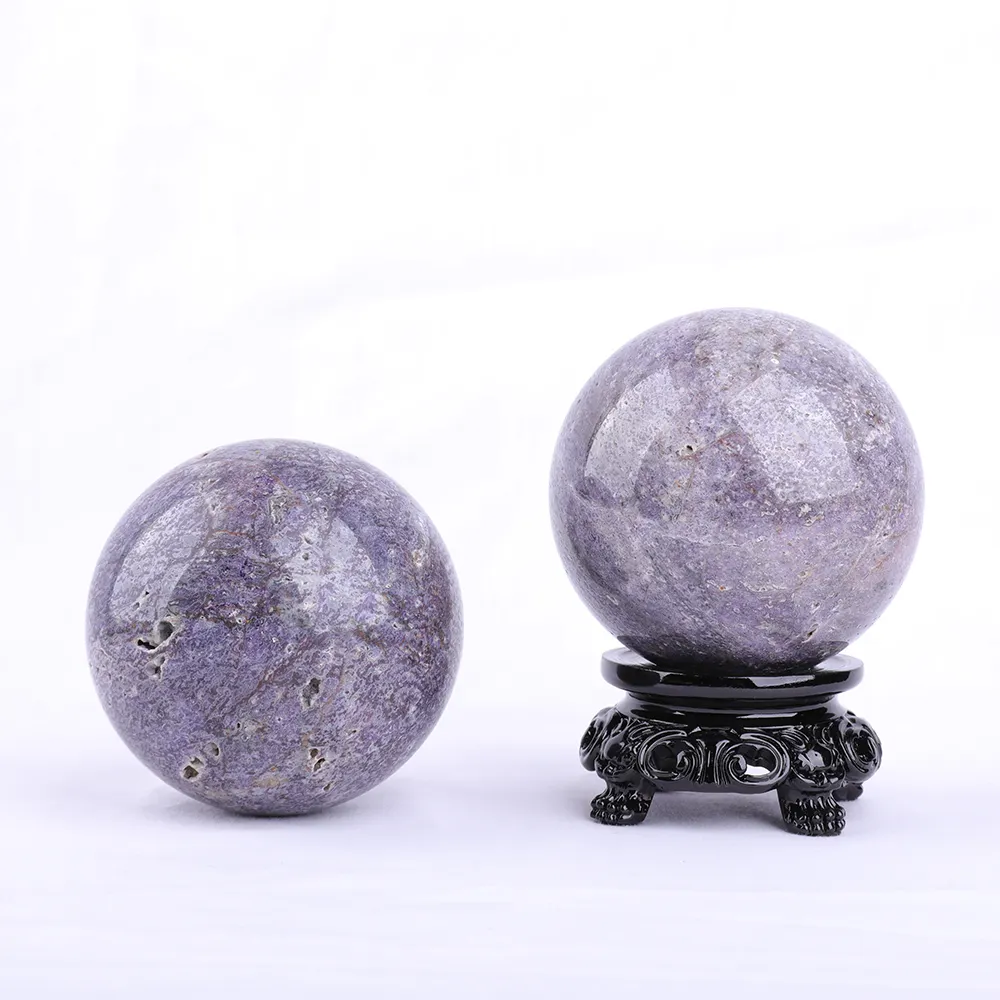 Bola de cristal púrpura de mica a precio de fábrica barato de la mejor calidad
