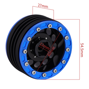 Ruedas de Aluminio con Aros Beadlock de 1.9 Pulgadas, Mecanizadas por CNC, para Autos <span class=keywords><strong>RC</strong></span> 1/10, Traxxa S TRX4 SCX10 <span class=keywords><strong>D90</strong></span>, Piezas de Mejora - Product Image 3