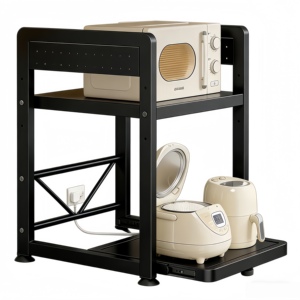 Estante de Almacenamiento Extraíble <span class=keywords><strong>para</strong></span> Encimera de Cocina, Multifuncional, <span class=keywords><strong>para</strong></span> <span class=keywords><strong>Microondas</strong></span>, Freidora de Aire, Horno, <span class=keywords><strong>Arrocera</strong></span>, Venta al Por Mayor, Personalizado, Resistente - Product Image 5
