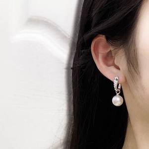 22443 S925 Accesorios de Plata para DIY con Perlas, Bandeja Vacía, Espiral de Plata, Hebilla para Joyería, Perlas de 9-15mm, Pendientes de Perlas - Product Image 5