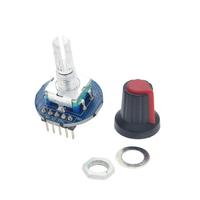 BSSY) 1 pièce Potentiomètre à codeur rotatif 5V Module de commande numérique audio rotatif rond avec bouton et capuchon