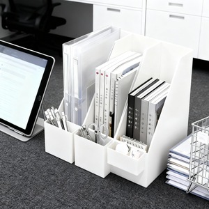 Desktop <b>File</b> <b>Organizer</b> Bookend Storage Box For Office Stationery Books And Miscellaneous Items Rectangle Standing Type - Product Image 2