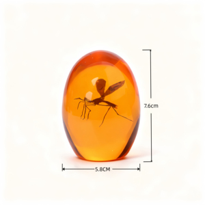 Amber Resin Hand Modeled Customizable Animal <b>Paperweight</b> Mosquito Specimen for Christmas Graduation Decor Desktop Accessories - Product Image 3