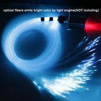 Ultra brillante de plástico rgbw fibra óptica luz PMMA resplandor final cable de fibra óptica