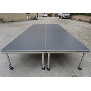 Plateforme de scène extérieure portable avec rails et pieds en aluminium, montage facile et surface antidérapante pour groupes musicaux - Product Image 3