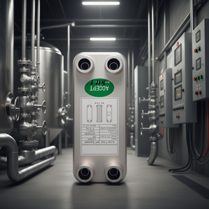 Échangeur de chaleur à plaques brasées 30 plaques 316L 3x7,5 pouces MPT Refroidisseur de moût de bière Équipement de chauffage hydronique - Product Image 2