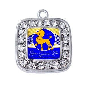 Ciondolo Personalizzato con Immagine, Forma Quadrata, Lettera Greca Sigma Gamma Rho, Charm Poodle <span class=keywords><strong>SGR</strong></span> 1922 per Creazione di Gioielli - Product Image 2
