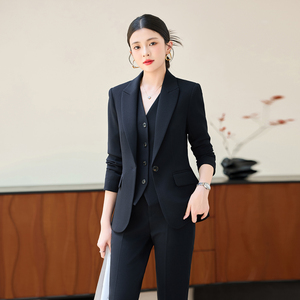 ชุดสูทระดับไฮเอนด์, แฟชั่นฤดูใบไม้ร่วงและฤดูหนาวสำหรับผู้หญิง, ชุดทำงานสำหรับผู้จัดการโรงแรม, ชุดทำงานที่เป็นทางการสำหรับพนักงานต้อนรับ - Product Image 2