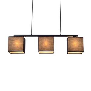 Lámpara colgante Led de mimbre con pantalla ahumada, Araña de ratán, con pantalla - Product Image 1