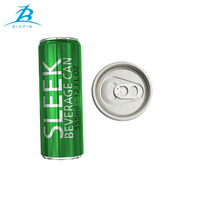 Boîtes vides en aluminium imprimé de 12oz en métal 355ml boîtes élégantes avec couvercle 202 # SOT pour emballage de bière de boisson énergisante Soda