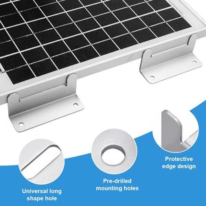 Soporte de montaje en Z para panel solar, 8 piezas con llave, aluminio anodizado para sistema solar de barco RV - Product Image 4