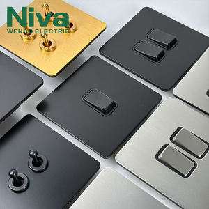 נירוסטה קיר מפסק כפתור 1 כנופיה בריטניה רגיל מתג אור ברונזה חשמלי ו שקעים הביתה - Product Image 2