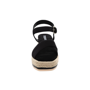 Sandales compensées noires pour femme Refresh, style espadrille, plateforme, chaussures d'été - Product Image 3