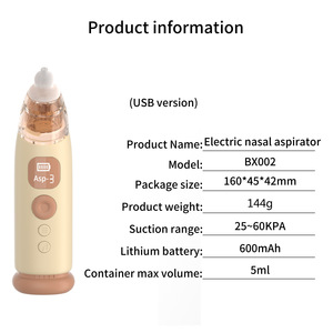 Per uso domestico aspiratore nasale elettrico per bambini in Silicone e materiale per PC ventosa per la pulizia <span class=keywords><strong>di</strong></span> congestione e moccio - Product Image 5