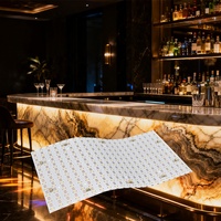 Feuille LED à couleur réglable, panneau flexible, feuille lumineuse LED, panneau lumineux LED pour rétroéclairage de comptoir de cuisine en marbre
