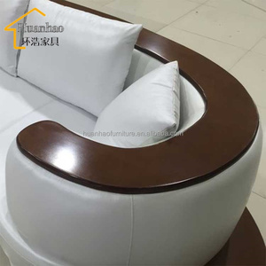 Canapé sectionnel Design canapé en cuir véritable blanc pour salle d'attente - Product Image 6