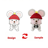 Jouet en peluche mouton de dessin animé mignon, super doux, rembourré en coton PP, animal en peluche personnalisé ODM pour cadeau d'anniversaire