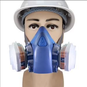 Robuste confort sécurité <span class=keywords><strong>masque</strong></span> en silicone réutilisable en caoutchouc de silicone Compatible 7502 respirateur <span class=keywords><strong>masque</strong></span> <span class=keywords><strong>à</strong></span> <span class=keywords><strong>gaz</strong></span> chimique <span class=keywords><strong>masque</strong></span> anti-poussière - Product Image 1